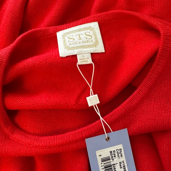 NWT Sail to Sable Red Bell Sleeve Sweater Dress | Size Large - Picture 6 of 9